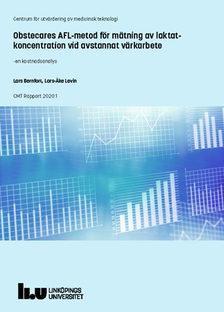 Omslag för publikation 'Obstecares AFL-metod för mätning av laktatkoncentration vid avstannat värkarbete: en kostnadsanalys'