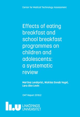 Omslag för publikation 'Effects of eating breakfast and school breakfast programmes on children and adolescents: a systematic review'